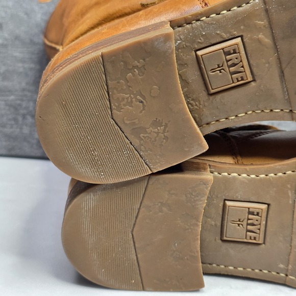 FRYE Veronica Short Leather Slouch Engineer Moto Boots Women's 6.5 B DISTRESSED - Picture 13 of 15